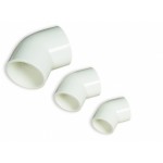 PVC 45° elbow white diameter Ø40 mm -( will only suit metric plumbing )